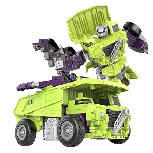 ASDPOIRE Juguetes de Transformers, Juguete King Kong Seis-Ajuste ingeniería vehículo Coche Robot Super Grande combinación Modelo niño (Color : 2, Tamaño : Green)