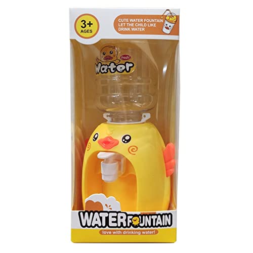 ASFD Dispensador de agua para niños de dibujos animados pato bebida fuente de agua enfriador de agua jugo leche beber máquina dispensador de jugo para niños, amarillo,