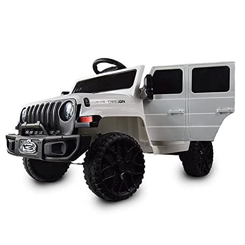 ATAA Adventure - Blanco - Elegante Coche eléctrico para niños Adventure con batería 12v de Alto Rendimiento y Mando para Padres