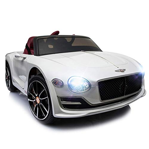 ATAA Bentley Exp12 Coche de batería para niños - Blanco- Coche eléctrico para niños y niñas con batería 12v y Mando para Padres