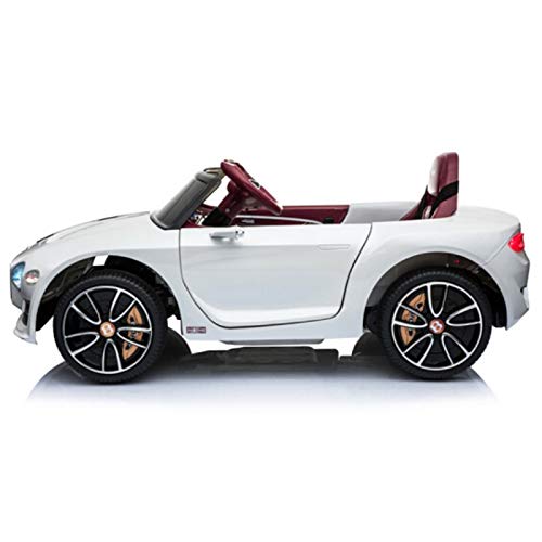 ATAA Bentley Exp12 Coche de batería para niños - Blanco- Coche eléctrico para niños y niñas con batería 12v y Mando para Padres