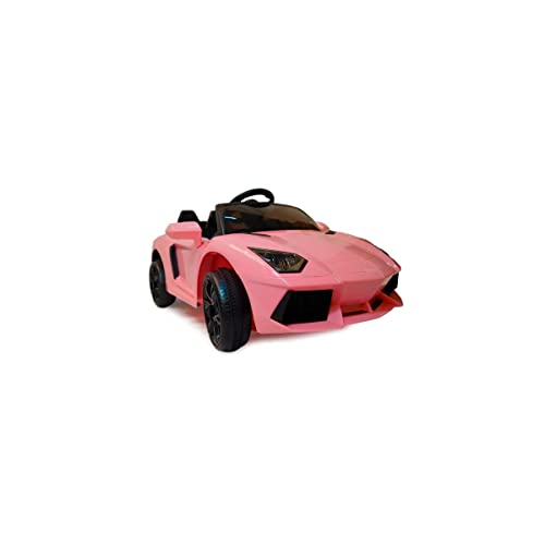 ATAA CARS Súper Deportivo 12v con Mando Coche eléctrico para niños - Rosa- Coche eléctrico Infantil con batería 12v