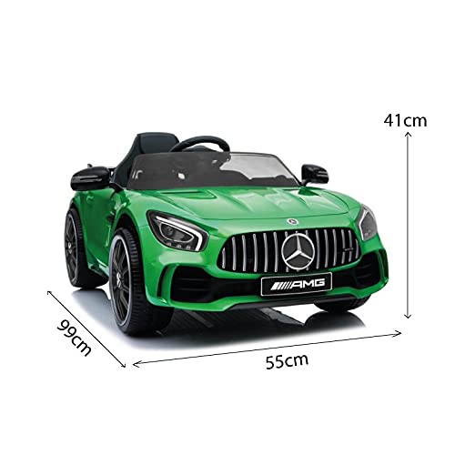 ATAA Mercedes GTR Mini - Verde - Coche eléctrico para niños y niñas con Mando para Padres y batería 6v