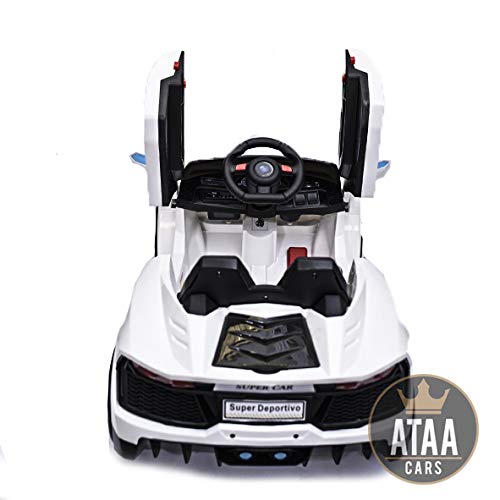 ATAA Súper Deportivo 12v con Mando Coche eléctrico para niños - Blanco