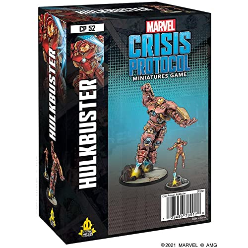 Atomic Mass Games, Hulkbuster: Marvel Crisis Protocol, Miniaturas Juego, Edades 14+, 2 Jugadores, 45 Minutos Jugando Tiempo, (FFGCP52)