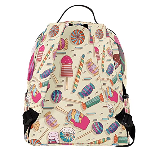 ATOMO Casual Mini mochila Sweety Candy Pattern PU cuero viajes compras bolsas Daypacks