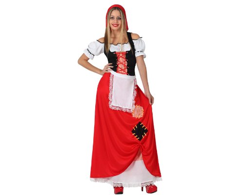 Atosa-17248 Atosa-17248-Disfraz Pastora mujer adulto-talla M-L rojo-Navidad, color (17248)