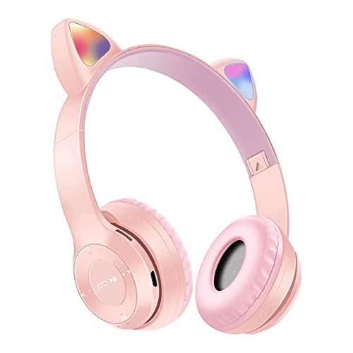 Aubess Auriculares Bluetooth para niños, auriculares inalámbricos para niños, con micrófono para niños, 10 horas de tiempo de reproducción, carga de 3,5 mm, regalos para niñas y niños