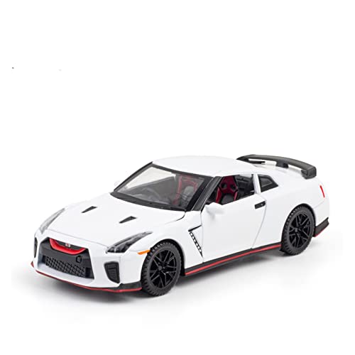 Auto Modelo 1:32 para Nissan Ares GTR Aleación Diecast Modelo De Coche Supercar R35 con Vehículo Ligero De Sonido Coche fundición a presión (Color : White)