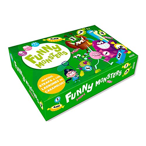 Auzou- Caja Juego: Monstruos Divertidos. Funny Monsters, Multicolor (XOU-88721)