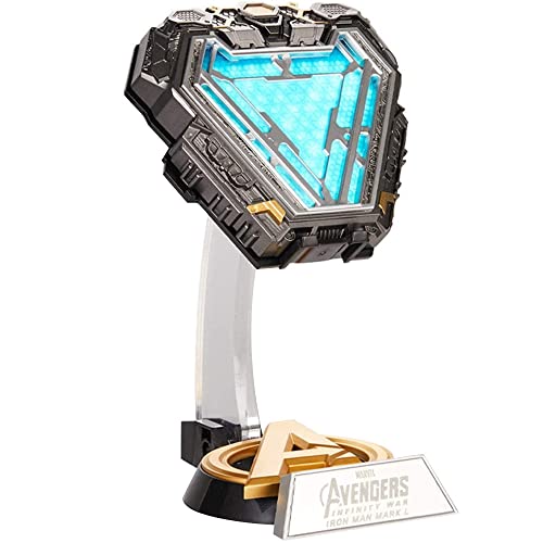 Avenger Iron Man Mk50 ARC Reactor Tony Stark Heart of Mark Figura Modelo de luz LED Superhéroe 1: 1 Marvel Toys Lámpara de Pecho Regalo para niños