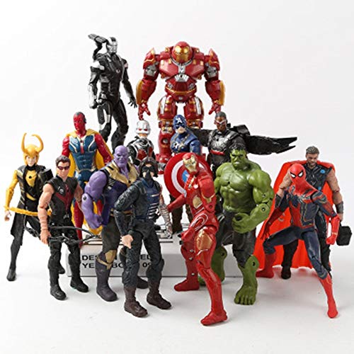 Avengers 3 Infinity War Action Figuras Toys Set Hulk Capitán América Spiderman Thanos Hierro Hombre Hulkbuster (Color : Loki)