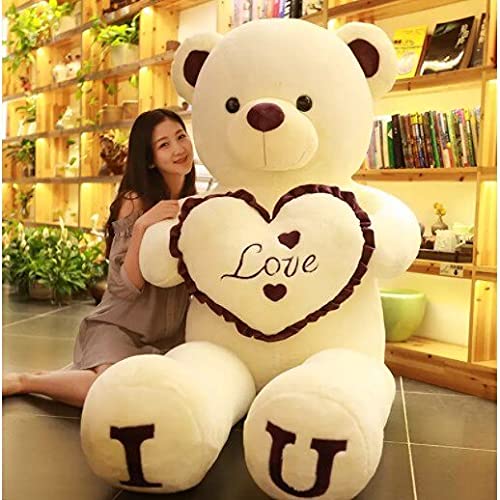 AYQX Oso de Peluche Grande de 100 cm, Juguete de Felpa, Adorable, Enorme, Oso de Peluche, muñeca, Amante, Abrazo, Oso, Juguete para niños, Almohada para Novia, decoración de Regalo, 100 cm, púrpura