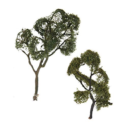 B Baosity 1/75 Escala Modelo de Árbol 12cm Alto para Diorama Diseño Layout 2 Unids