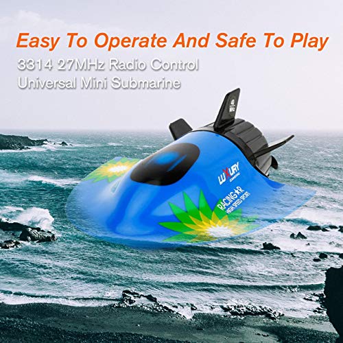 Ba30DEllylelly 3314 Radio Control Submarine Racing Boat Universal RC Juguetes para niños Portátil Niños Modelo de lancha rápida RC