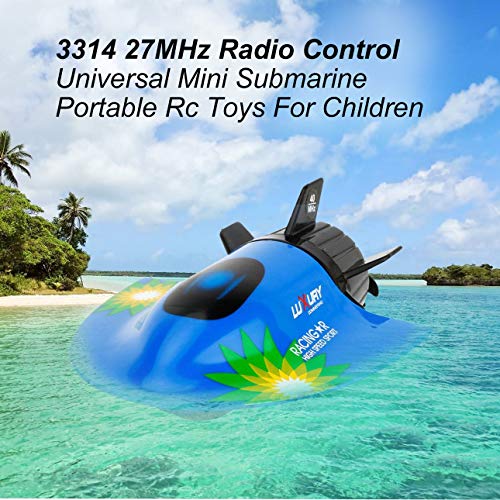 Ba30DEllylelly 3314 Radio Control Submarine Racing Boat Universal RC Juguetes para niños Portátil Niños Modelo de lancha rápida RC