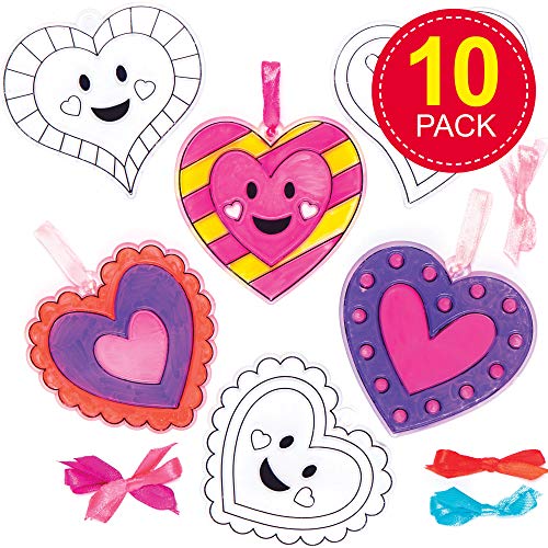 Baker Ross Decoraciones Atrapa-Sueños Corazón Set Para Niños (Paquete de 10)