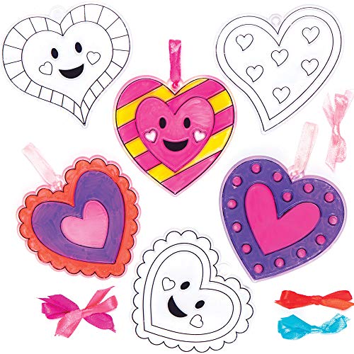 Baker Ross Decoraciones Atrapa-Sueños Corazón Set Para Niños (Paquete de 10)