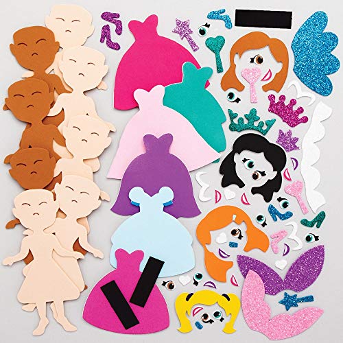 Baker Ross Kits de Imanes Princesa (paquete de 8) ideales para arte y manualidades para niños