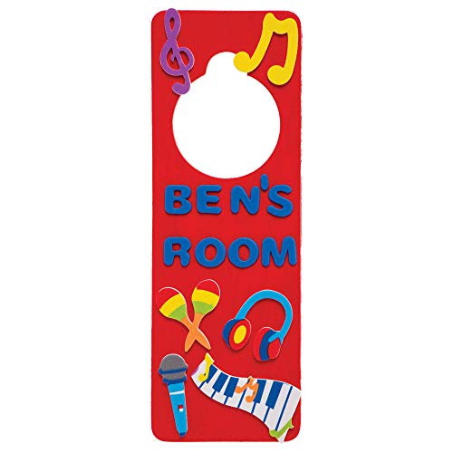 Baker Ross- Pegatinas de espuma con forma de instrumentos musicales (Pack de 120) - Pegatinas de espuma con temática de instrumentos musicales en divertidas formas para pegar en álbumes de recortes