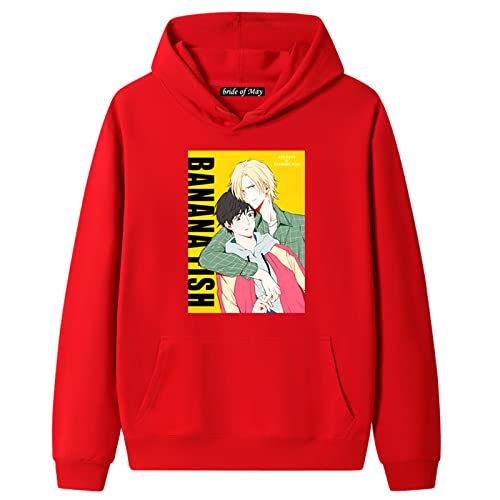 Banana Fish Sudadera con Capucha Ash Lynx Eiji Okumura Cosplay Disfraz Suéter Banana Fish Sudadera de Manga Larga para Hombres y Mujeres