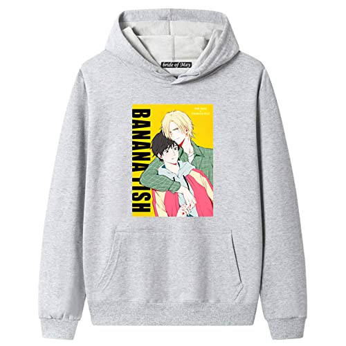 Banana Fish Sudadera con Capucha Ash Lynx Eiji Okumura Disfraz de Cosplay Sudadera de Manga Larga Casual Anime Cosplay Suéter para Mujeres Hombres