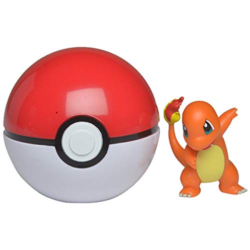 Bandai - Pokémon-Poké Ball & sa Figura 5 cm Salméche, WT97644