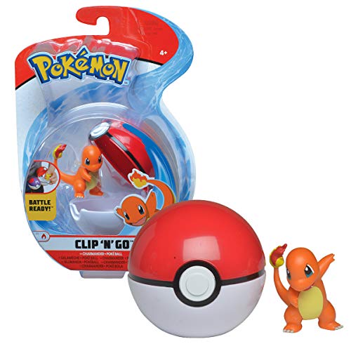 Bandai - Pokémon-Poké Ball & sa Figura 5 cm Salméche, WT97644