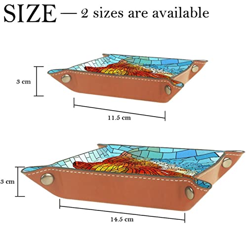 Bandeja plegable cuadrada de pescado de mar bandeja rodante de dados para juegos de dados de Dnd, caja de almacenamiento del titular de la llave del caramelo de la cacerola 6.3 x 6.3 pulgadas