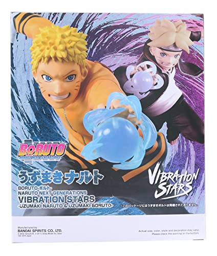 Banpresto Figura de Accion Boruto Naruto Next Generations Vibration Stars-Uzumaki Naruto & Uzumaki Boruto-(A:Uzumaki Naruto)