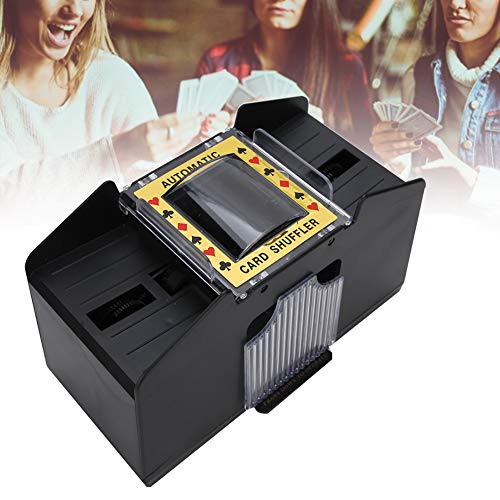 Barajador automático de Cartas, barajador automático de Cartas para barajador de Cartas de póquer de 2/4/6 Cubiertas, barajador de Cartas eléctrico de bajo Ruido y baraja de 1 a 4 Barajas de Cartas