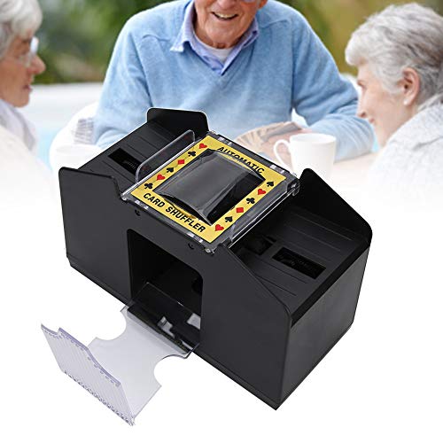 Barajador automático de Cartas, barajador automático de Cartas para barajador de Cartas de póquer de 2/4/6 Cubiertas, barajador de Cartas eléctrico de bajo Ruido y baraja de 1 a 4 Barajas de Cartas