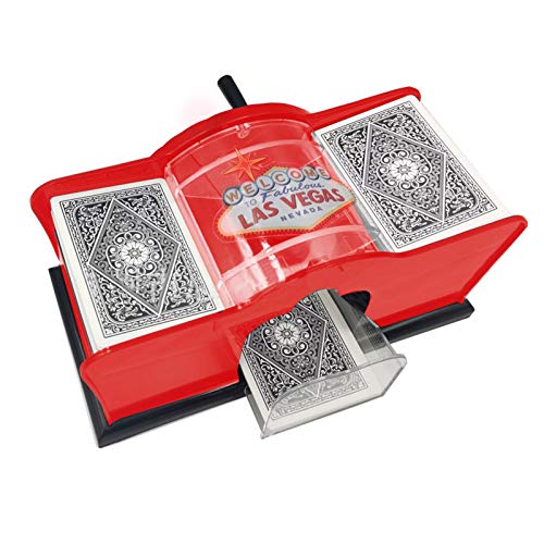 Barajador de cartas de 2 cubiertas, barajador de cartas manual, barajador de cartas de casino, barajador de cartas manual para el juego de blackjack doméstico, póquer, trucos de magia, silencios