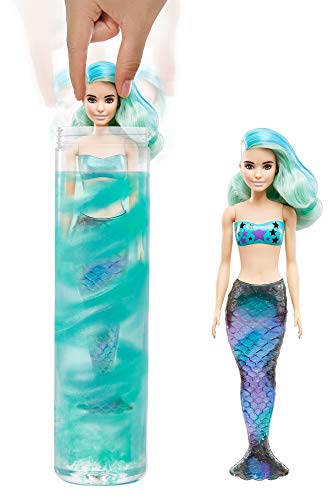 Barbie Color Reveal, muñeca que revela sus colores con agua, incluye ropa y accesorios (Mattel GTP43)