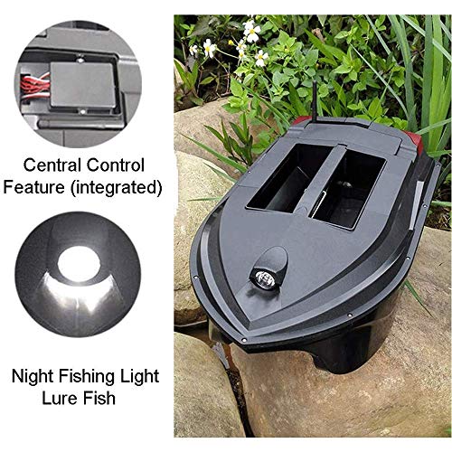 Barco De Cebo Rc, Barco De Cebo Pesca, Barco Buscador Peces Al Aire Libre, Gps Posicionamiento Inteligente, Barcos BúSqueda Sonda Doble Frecuencia,Control Remoto 300m,Reflector,Carga 3kg,10ah×2