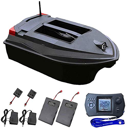 Barco De Cebo Rc, Barco De Cebo Pesca, Barco Buscador Peces Al Aire Libre, Gps Posicionamiento Inteligente, Barcos BúSqueda Sonda Doble Frecuencia,Control Remoto 300m,Reflector,Carga 3kg,10ah×2