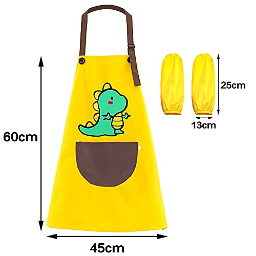 Bata De Pintura para Niños, Delantal de Pintura para Niños Impermeable, Delantal para Manualidades Bata de Tinta para Niños, Bata de Pintura para Niños de 7 8 9 10 11 12 Años