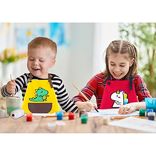 Bata De Pintura para Niños, Delantal de Pintura para Niños Impermeable, Delantal para Manualidades Bata de Tinta para Niños, Bata de Pintura para Niños de 7 8 9 10 11 12 Años