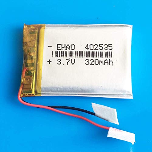 Batería de Respaldo de Alto Rendimiento 3.7V 320mAh Lipo Polymer Lithium li Ion Batería Recargable 402535 para MP4 Smart Watch GPS DVD Bluetooth Headset Camera