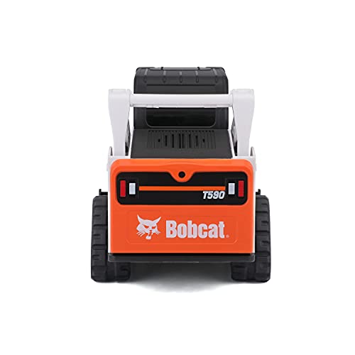 Bauer Spielwaren Tech R/C Bobcat T590 - Bobcat teledirigido con Pala móvil, Mando a Distancia para Juegos, a Partir de 5 años, 19 cm, Color Blanco y Negro (582183)