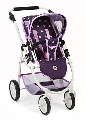 Bayer Chic 2000 637 71 Emotion - Cochecito para muñecas 3 en 1, diseño de estrellas, color lila