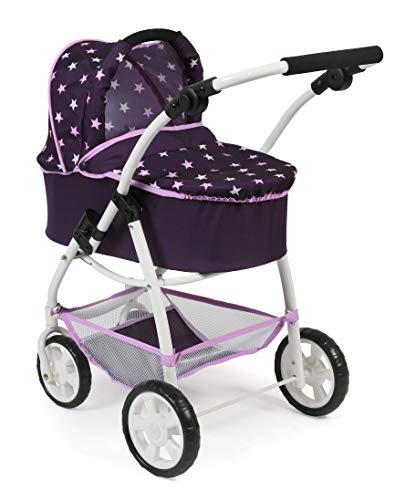 Bayer Chic 2000 637 71 Emotion - Cochecito para muñecas 3 en 1, diseño de estrellas, color lila