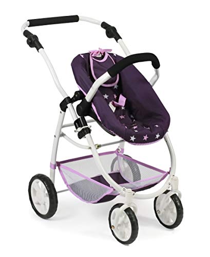 Bayer Chic 2000 637 71 Emotion - Cochecito para muñecas 3 en 1, diseño de estrellas, color lila