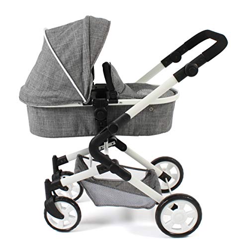 Bayer Chic 2000-Cochecito para muñecas 3 en 1 Lia Coche, bañera y Asiento Deportivo, Color Jeans Grey. (597-76)