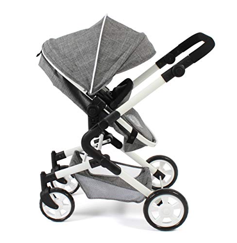 Bayer Chic 2000-Cochecito para muñecas 3 en 1 Lia Coche, bañera y Asiento Deportivo, Color Jeans Grey. (597-76)