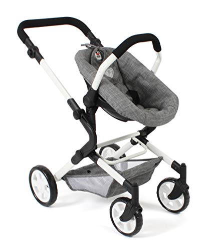 Bayer Chic 2000-Cochecito para muñecas 3 en 1 Lia Coche, bañera y Asiento Deportivo, Color Jeans Grey. (597-76)