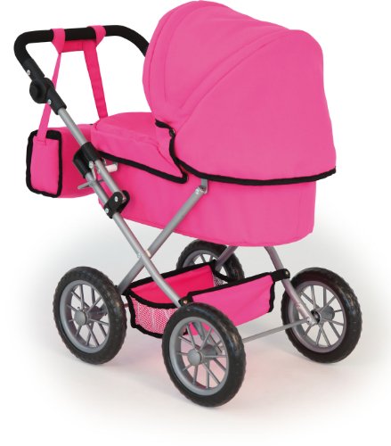 Bayer Design 13029Aa, Cochecito, Carro Muñecas Trendy, Ajustable, Plegable, Rosa, Color (13029)