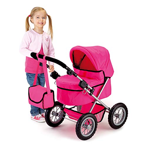 Bayer Design 13029Aa, Cochecito, Carro Muñecas Trendy, Ajustable, Plegable, Rosa, Color (13029)