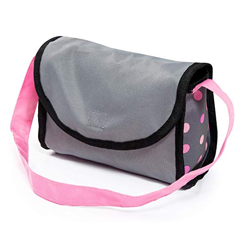 Bayer Design- Cochecito de muñecas Cosy, Plegable, con Bolsa, Manta y Almohada, Gris, Rosa, Hada, Color (12766AA)