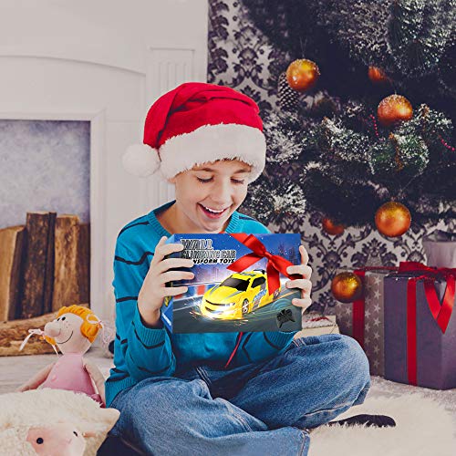 Baztoy Coche teledirigido Transforma robot juguete infantil RC coche niño niña doble modo de rotación 360 ° Stunt Auto Escalada función mando a distancia vehículos juegos interiores regalos